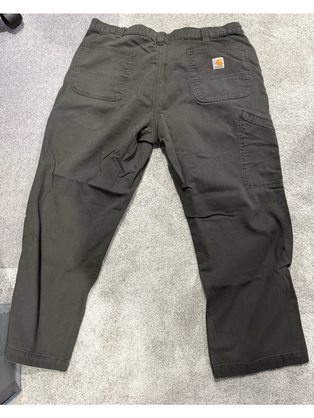Carhartt Rugged Flex Relaxed Fit Canvas Work Pant Gray BN2291 Cotton Size 40x28